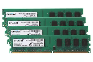 8GB Crucial 4x2GB DDR2 2RX8 PC2-6400 800MHZ CL6 DIMM Desktop Memory RAM 2GB_ - Picture 1 of 11