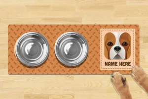 Personalisierte Hundefuttermatte (880 mm x 300 mm) (2 Napf-Design) - KING CHARLES SPANIEL - Bild 1 von 2