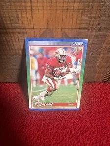 Vintage 1990 NFL Roger Craig Score Sports Trading Card 100 San Francisco 49ers - Picture 1 of 2