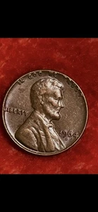 1964 D Penny Lincoln .  DDO 1964. L On The Rim - Picture 1 of 2