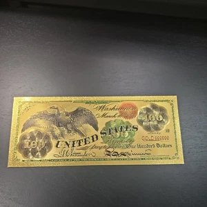 1863  $100 Eagle Gold foil note. #G910 - Picture 1 of 2