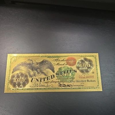 1863  $100 Eagle Gold foil note.For entertainment only. G910 - Image 1 of 2
