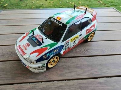 Tamiya vintage RC 1/10 Carrosserie + roues Toyota Corola WRC Castrol - Photo 1/4