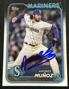 2024 Topps Series 2 Signed Andres Munoz #488 Autographed Auto Card Mariners - Picture 1 of 1