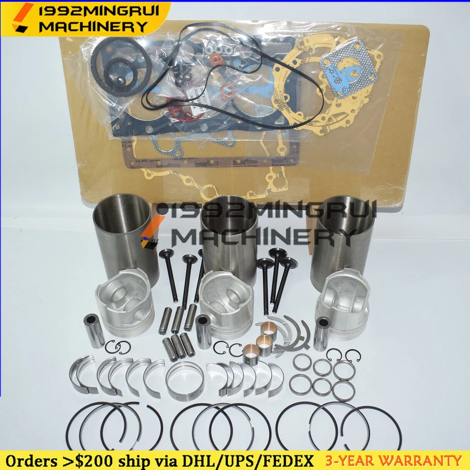 Overhaul Kit for Yanmar 3TNE78 Engine Kobelco SK025 Z63 Mini Excavator Gasket - Image 1 of 1