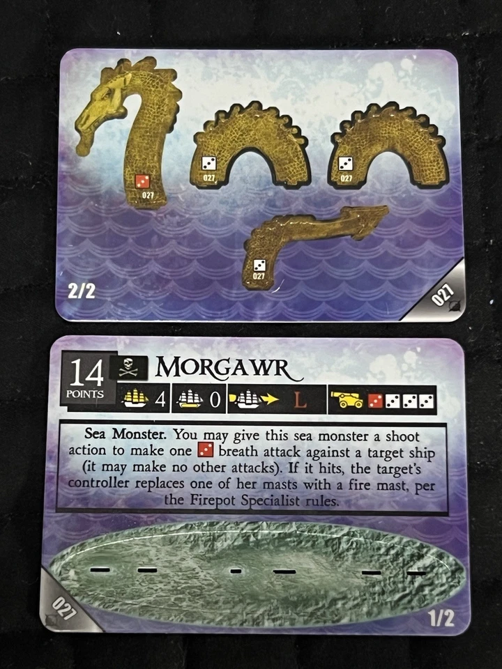 Pirates at Ocean’s Edge CSG Morgawr Sea Monster #027 New & Unpunched Wizkids - Image 1 of 2