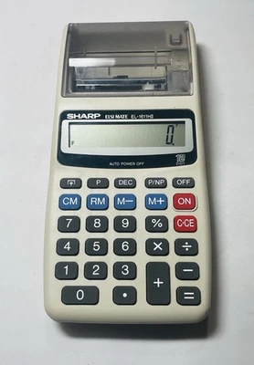 SHARP 1611H CALCULATOR 10 digit LCD PAPER PRINTING used HANDHELD PORTABLE - Image 1 of 4