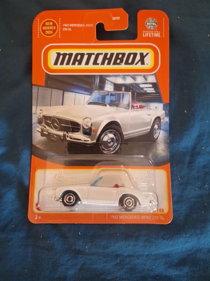 2024 Matchbox 1963 Mercedes-Benz 230 SL 86/100 AMG Convertible Red Interior  - Image 1 of 2