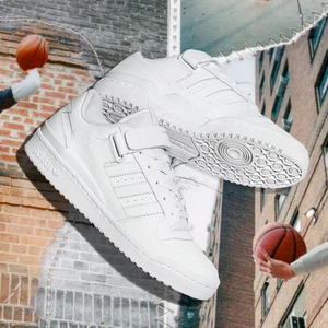 ADIDAS FORUM LOW LEATHER  : TRIPLE WHITE : FY7755 : EU 44 2/3 : UK 10 - Picture 1 of 18