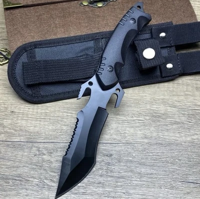 Cuchillo Exterior Hoja Fija Caza Senderismo Táctico Camping Artesanía Recto Nuevo  Foto 1 de 3