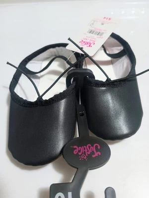 Zapatos de Baile Ballet Justice Suela de Cuero Negros Niñas TALLA 10 NUEVOS Foto 1 de 4