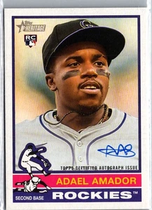 2025 Topps Heritage ADAEL AMADOR Real One Auto RC ROA-AA Colorado Rockies - Bild 1 von 2