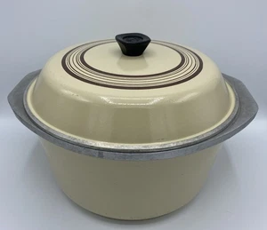 Rare VTG Large 8 Quart CLUB Yellow 8 QT Pot/Dutch Oven W/ Lid Cast Alumina - Picture 1 of 12