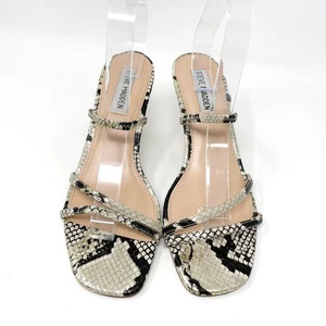 Steve Madden Mujer Imitación Reptil Correa Trasera Tacón "Loft" Tacones Talla 8  - Imagen 1 de 10