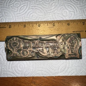 Printing Block ( Room Full of Clocks & Pocket Watches ) Copper Face Block - Picture 1 of 14