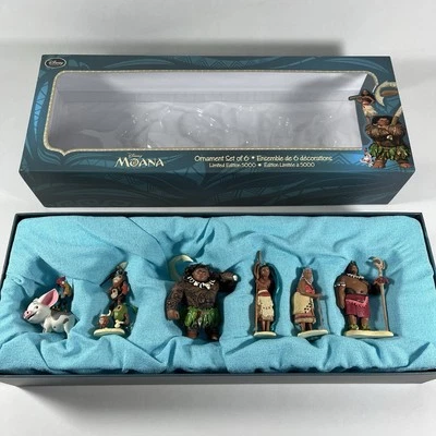 NEW Disney MOANA Limited Edition Collectible Box Set of 6 Ornaments - Image 1 of 4