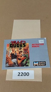 Bad Dudes - Nintendo NES- Manual Only **NO GAME - Bild 1 von 10