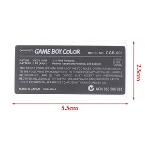 1PC For GBC Game Console New Lables Back Stickers Replacement for Shell sticZB - Picture 1 of 12