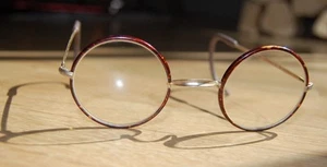 GIORGIO ARMANI Vintage Gold Wire Tortoise, Rubber Eyeglasses, Auth, SteamPunk VG - Picture 1 of 12