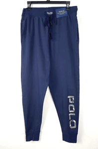 Polo Ralph Lauren Men's Sz M Navy Logo Lounge Jogger Pants Drawstring NEW - Picture 1 of 5