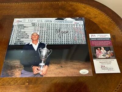 Foto firmada por Webb Simpson de 8x10 CAMPEÓN ABIERTO DE EE. UU. PGA Golf certificado de autenticidad JSA Foto 1 de 2