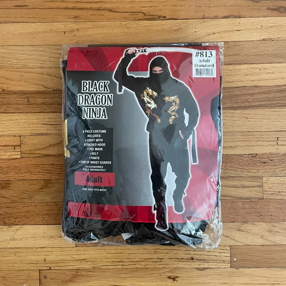 Disfraz de Halloween Ninja Dragón Negro Adulto Talla Única para la mayoría Foto 1 de 1