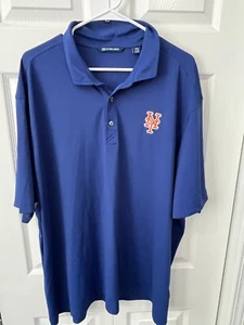 Camisa Polo/Golf Cutter & Buck New York Mets 3XL Azul Excelente Estado - Imagen 1 de 4