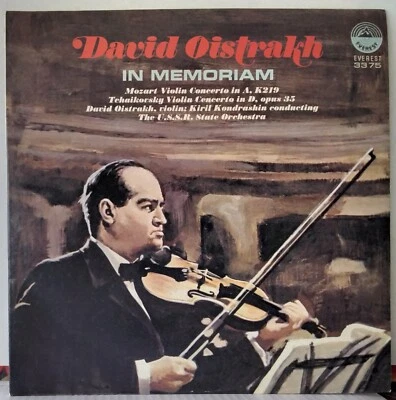 EVEREST 3375 US DAVID OISTRAKH IN MEMORIAM MOZART TCHAIKOVSKY VIOLIN CONCERTO LP - Image 1 of 3