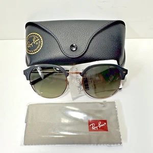 Occhiali da sole Ray Ban New Clubmaster RB4429 672071 montatura grigio e oro rosa - Foto 1 di 20