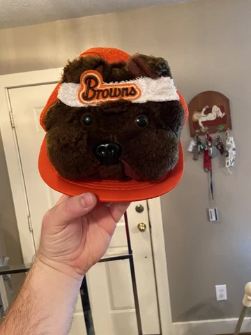 Vintage 1986 Cleveland Browns Mascot Hat The Rocking Horse Made In USA NFL Cover