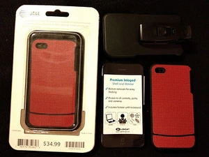 AT&T IPHONE 4 OR 4S CASE WITH HOLSTER-ship free - Picture 1 of 1
