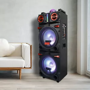 Altavoz Bluetooth 9000W Doble 10" Subwoofer Bajo Pesado Sistema de Sonido Fiesta y Micrófono - Imagen 1 de 12