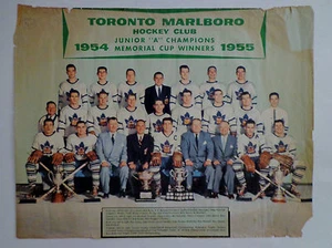 Toronto Marlboro Hockey Club Junior A Memorial Cup 1954-55 Vintage Poster/Print - Picture 1 of 2
