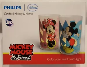 DISNEY Mickey & Minnie LED Candles, with USB Plug. UK stock. Free P&P. - Picture 1 of 10