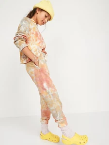 Vintage Style Tie-Dye Raw-Hem Hoodie & Jogger Sweatpants Set Girl 10-12 FREESHIP - Picture 1 of 5