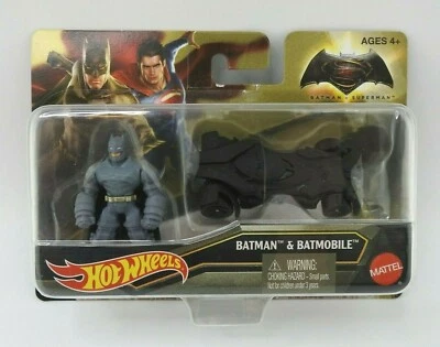 Новая мини-фигурка Hot Wheels Batman V Superman Batman Mighty и бэтмобиль Mattel   - Изображение 1 из 2