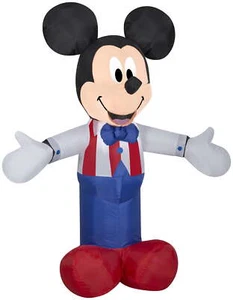 Luftgeblasene aufblasbare patriotische Mickey Mouse, 3,5 Fuß hoch, weiß - Bild 1 von 6