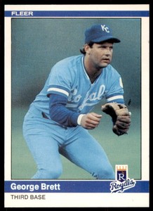1984 Fleer George Brett  NR-MINT Kansas City Royals #344
