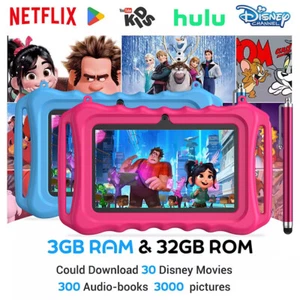 Bundle Case Tablet PC 7inch Quad Core For Kids WiFi Android9.0 32GB Dual Cameras - Picture 1 of 12