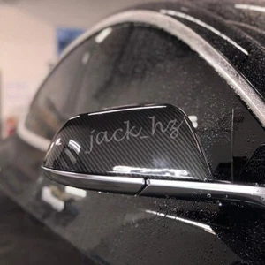 Cubierta de espejo retrovisor lateral de fibra de carbono para Tesla Model 3 2018-2022 - Imagen 1 de 6