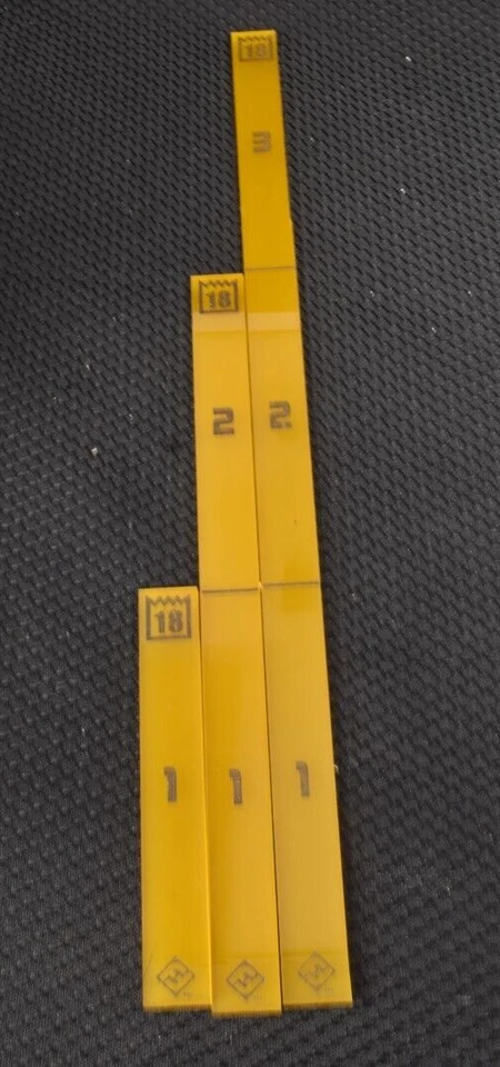 Star Wars X-Wing Range Rulers 2018 Open Play Promo Orange Acrylic Set of 3 - Image 1 of 1