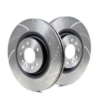 Front Dimpled and Grooved Brake Discs to fit Honda CIVIC IX (FK) 1.4 i-VTEC - Picture 1 of 1