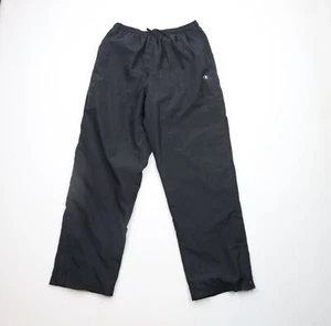 Vintage 90s Champion Mens Large Classic Logo Lined Wide Leg Windbreaker Pants - Picture 1 of 13