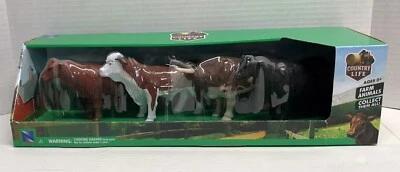 New Ray Country Life Cows / Cattle / Steer Farm Animals Livestock Toy Play Set - Image 1 of 4