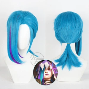 Game LOL Arcane 2 Jinx Wig League of Legends Heat Resistant Synthetic Hair Wig - Picture 1 of 4