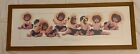 Original 1996 Anne Geddes Sunflower Babies Picture Print Pine Frame