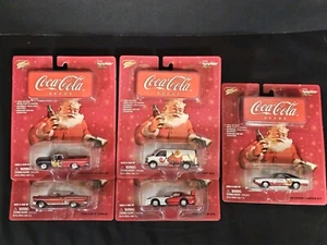 Johnny Lightning Coca Cola Christmas Santa Claus 5 of 6 Cars NIP - Picture 1 of 4