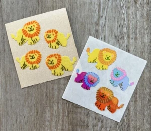 🦁2 Sandylion Stickerabschnitte - Löwen - Brown Back 1986🦁 - Bild 1 von 3