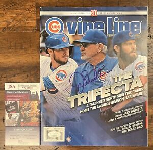 💥Joe Maddon💥 Chicago Cubs Signed Magazine 2016 World Series Autograph —JSA