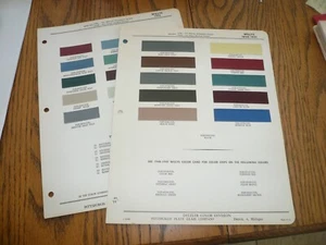 Campioni di vernice Willys Ditzler Color Chip 1950 1951 1952 - tre anni - Foto 1 di 1